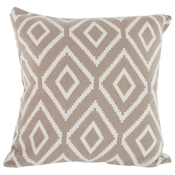 Cotton Cashmere-Like Pillow, Brown