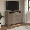 Somerset 3 Drawer Dresser TV Stand in Ash Gray - Engineered Wood