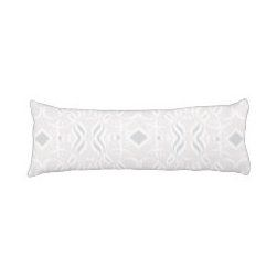 White and Gray Caligraphy Body Pillow - Decorative Pillows