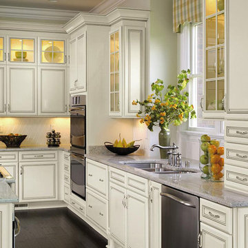 Off White Cabinets with Glaze