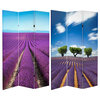 6' Tall Double Sided Lavender Fields Canvas Room Divider