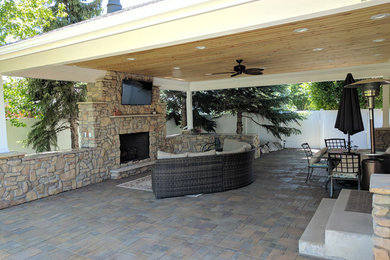 Inspiration for a transitional patio remodel in Salt Lake City
