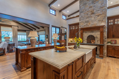 Example of a classic kitchen design in Other