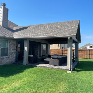 Mesquite TX Covered Stain And Stamp Patio