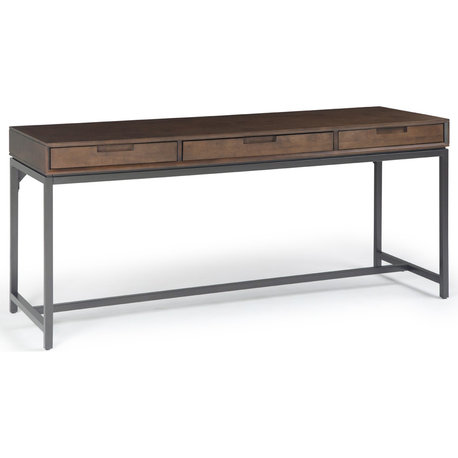 Banting Solid Hardwood Mid Century Wide Desk, Walnut Brown