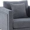 Armen Living Heritage Gray Fabric Upholstered Accent Chair LCHT1Gray