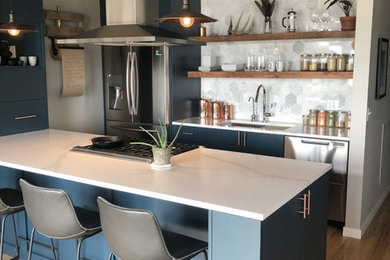 Example of an urban kitchen design in Other
