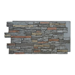 ALPINE FAUX DEEP STACKED STONE- 24"H x 48"W - Wall Panels