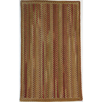 Capel Manchester Sage Red Hues 0048_200 Braided Rugs - 3' X 5' Concentric Rectan