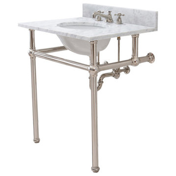 Embassy 30" Wash Stand Set, Yellow, Polished Nickel F2-0009 Faucet
