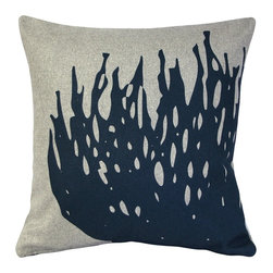 Pillow Decor Ltd. - Pillow Decor - Kukamuka Scandinavian Hay Throw Pillow 19x19, Blue - Decorative Pillows