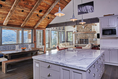 Example of a mountain style kitchen design in Other