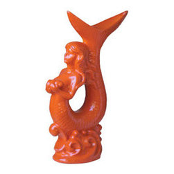 Shoreside Mermaid Vase in Orange - Vases