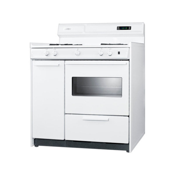 36" Gas range with electronic ignition & sealed burners WNM4307KW
