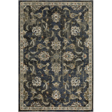 Oriental Weavers Venice 4333B Charcoal/Blue 2'3"x7'6" Indoor Area Rug