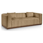 Meridian Furniture - Mallina Upholstered Sofa, Tan, Vegan Leather - Indulge in the allure of the Tan Vegan Leather Mallina Sofa by Meridian Furniture. Its captivating design and luxurious Tan Vegan Leather elevate any space with effortless elegance. Crafted with precision and durability in mind, this stunning piece becomes the focal point of gatherings, fostering moments of connection and warmth. Embrace sophistication and style with the Mallina Sofa, a testament to exquisite taste and timeless beauty.