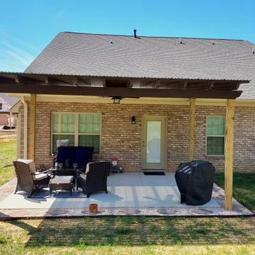 Whitsett NC Pergola with Aluminum Canopy