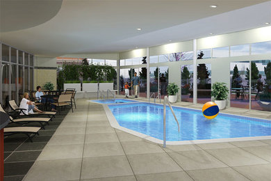 Inspiration for a contemporary pool remodel in Los Angeles