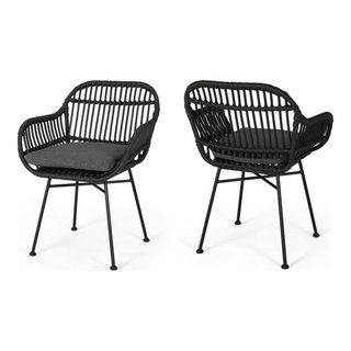 Gdf studio silverdew indoor cheap wicker dining chairs