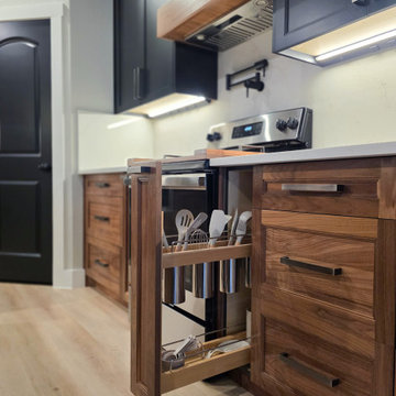 Full Custom Kitchen Remodel with Ceiling-Height Cabinets and Waterfall Island