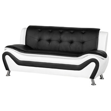 Camille Black and White Living Room Collection, Sofa