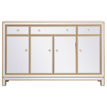 Transitional Gold Credenza
