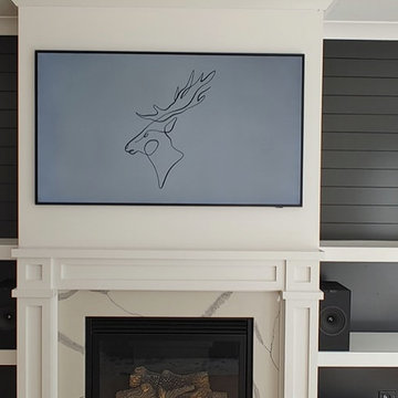Samsung Frame install with 2 channel audio system