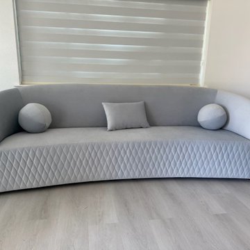 Emma Curved Sofa in Marquis Vapor