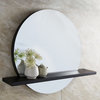 Solace 28" Mirror With Shelf in Midnight Oak