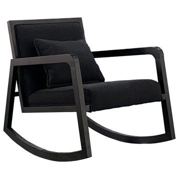 Black Modern Rocking Chair | Andrew Martin Jed