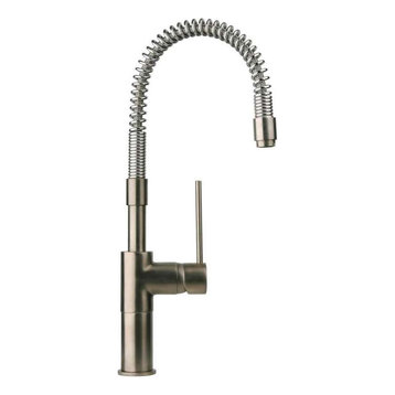 Brushed Nickel LaToscana 78PW558 Single Hole Faucet w/ Spring Spout