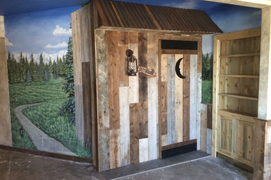 Mountain style bathroom photo in Denver