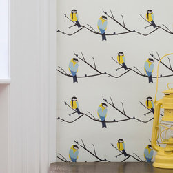 Juneberry & Bird Wallpaper - Wall Stickers