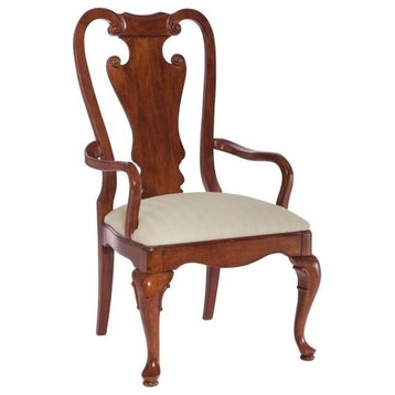 American Drew Cherry Grove Splat Back Arm Chair, Antique Cherry, Set of 2