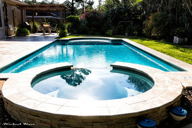 Brykerwood Estates - a new pool, deck and arbor in a small space.