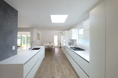 Example of a minimalist kitchen design in Los Angeles