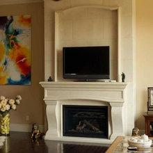 living room custom fireplace stonecast mantels, sample of our projects