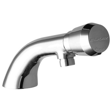Elkay Metered Lavatory Faucet With Cast Fixed Spout and Push Button Handle