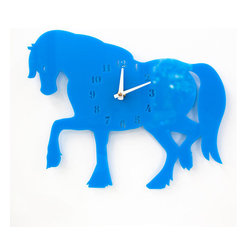 Acrylic Turquoise Mare Children's Wall Clocks - Kids Clocks