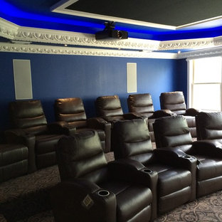 Home theater - traditional home theater idea in Little Rock