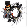 26" Halloween Dapper Skeleton Wreath