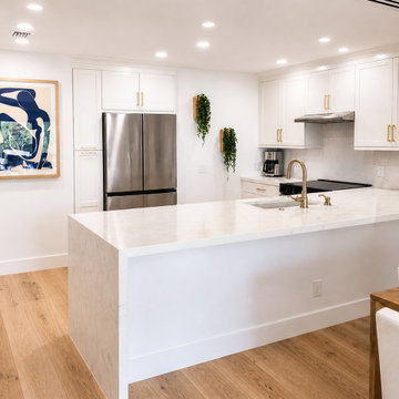 Bright Transitional Coastal Kitchen & Wine Bar Renovation | Palm Beach Gardens,