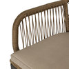 Eloam Outdoor Wicker 2 Seater Chat Set, Light Brown and Beige