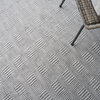 Naples Indoor/Outdoor Handmade Flatwoven PET yarn Gray/Ivory Area Rug, 10'x14'