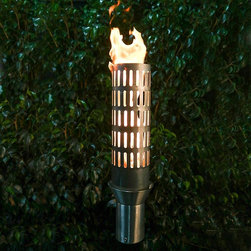 Tribal Stainless Steel Tiki Torch Kit - Outdoor Torches