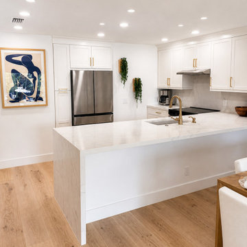 Bright Transitional Coastal Kitchen & Wine Bar Renovation | Palm Beach Gardens,