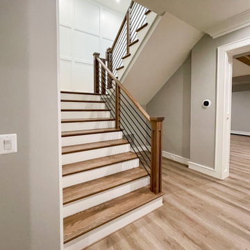 Project #101 | Elegant Staircase with Custom Carved Newels