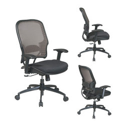 Deluxe Latte Black Managers Office Chair - Office Chairs