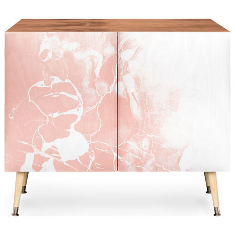 Emanuela Carratoni Pink Marble With White Credenza, 38"x20"