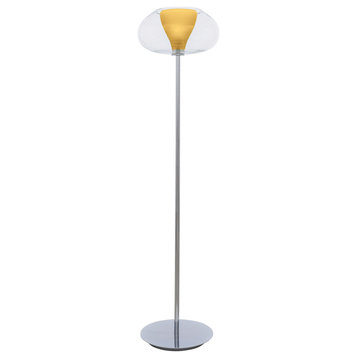 Soft 1 Light Floor Lamp, Chrome